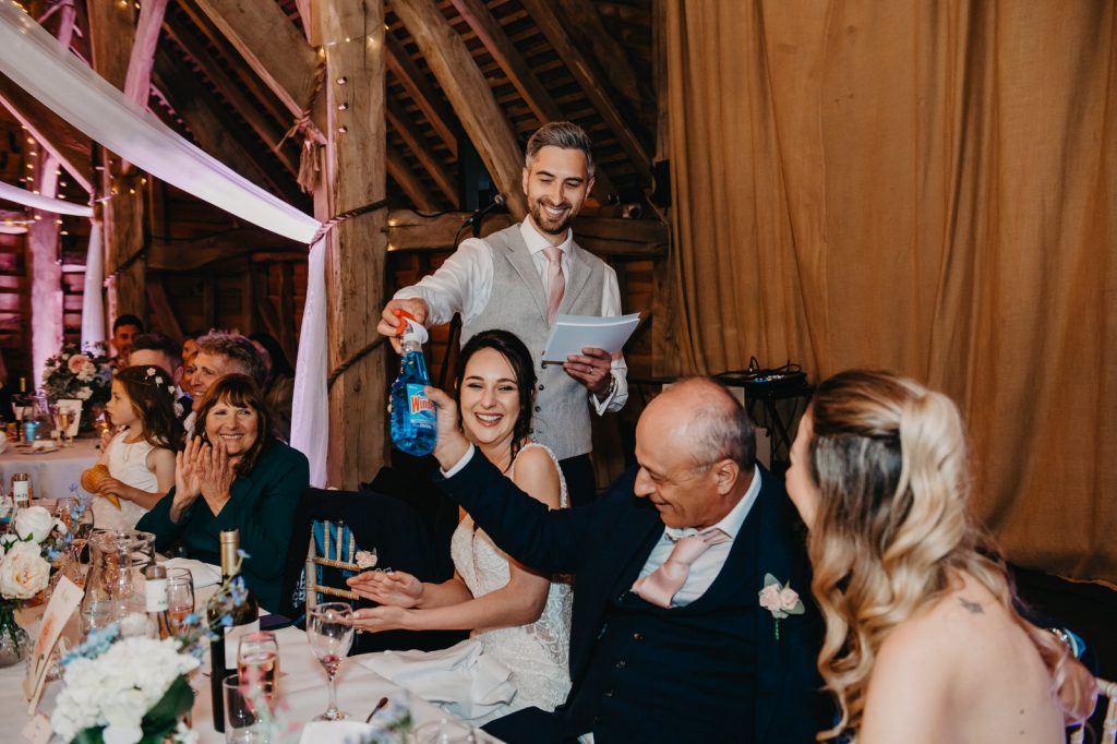 Funny Wedding Speech Reactions - Gildings Barn Wedding