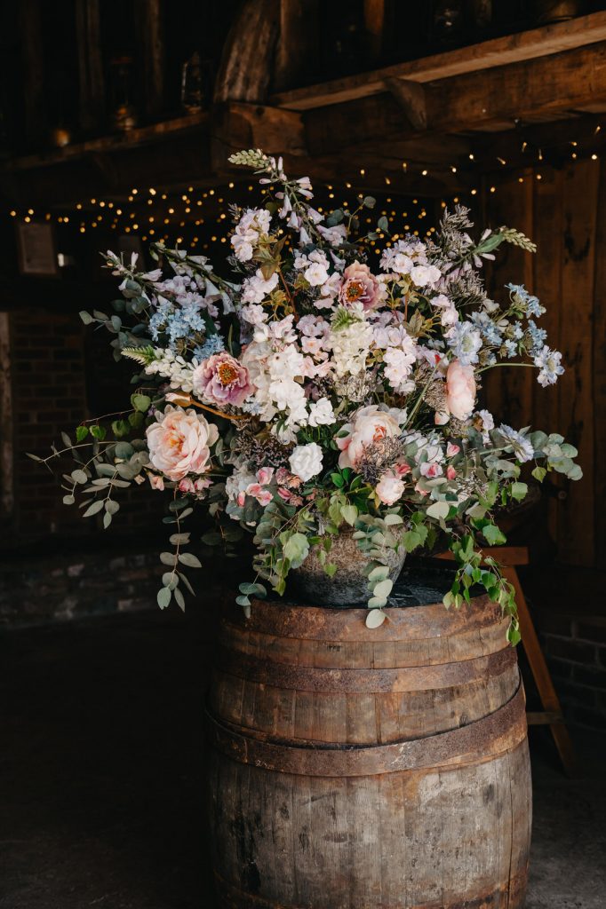 Extravagant Wedding Floral Display - Surrey Barn Wedding