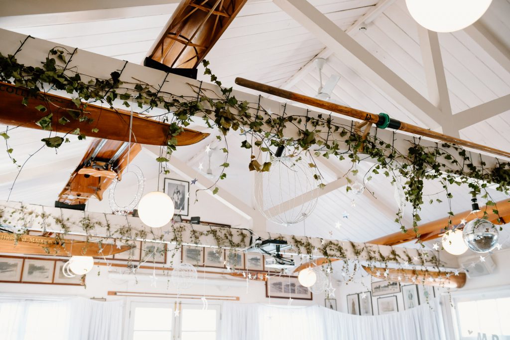 Chic and White Decorated Rowing Club
