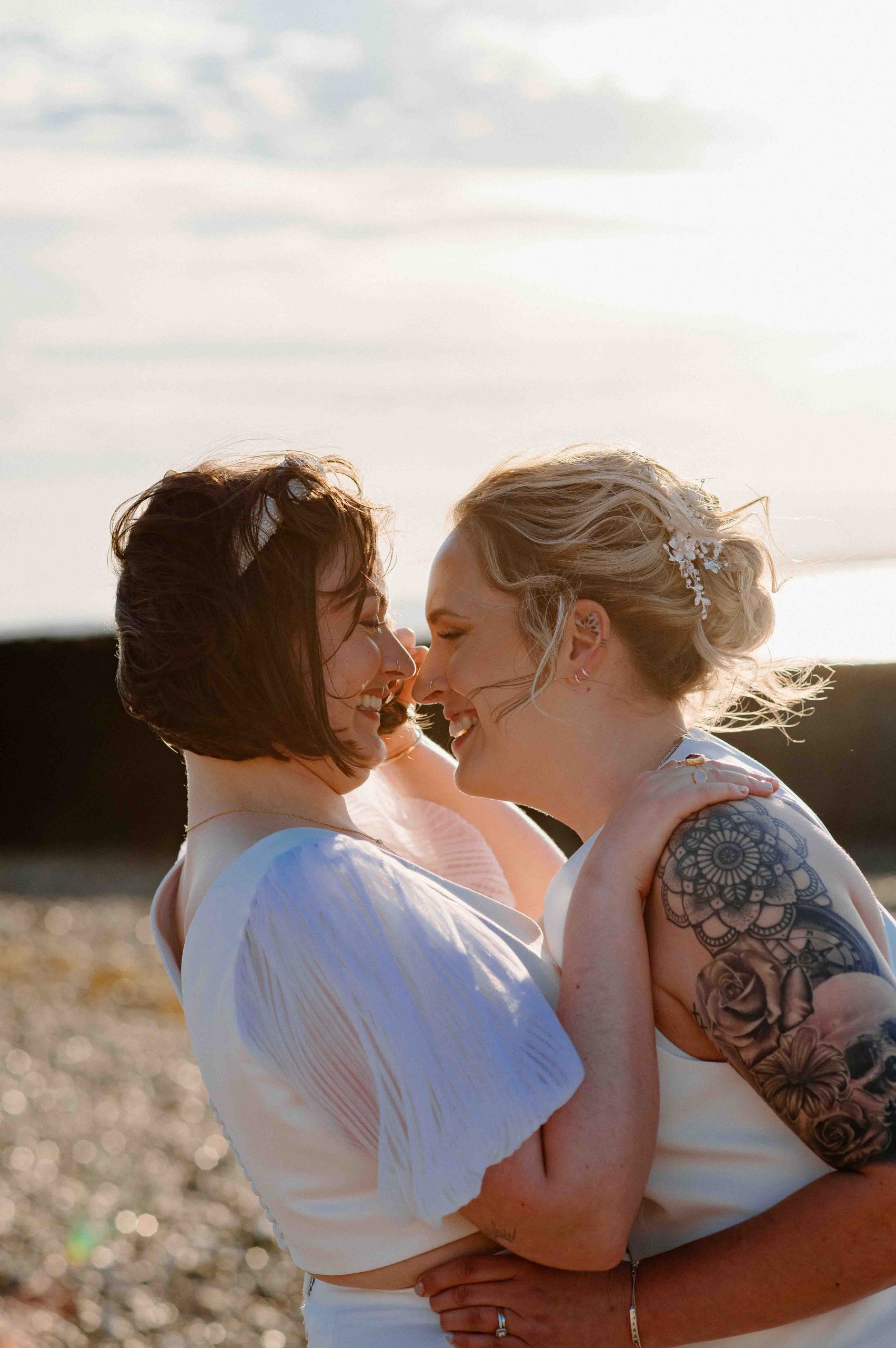 Romantic Sunset Wedding Portraits
