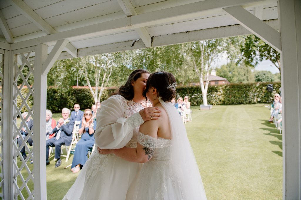 Natural LGBTQ+ wedding photography, Outdoor Wedding ceremony 