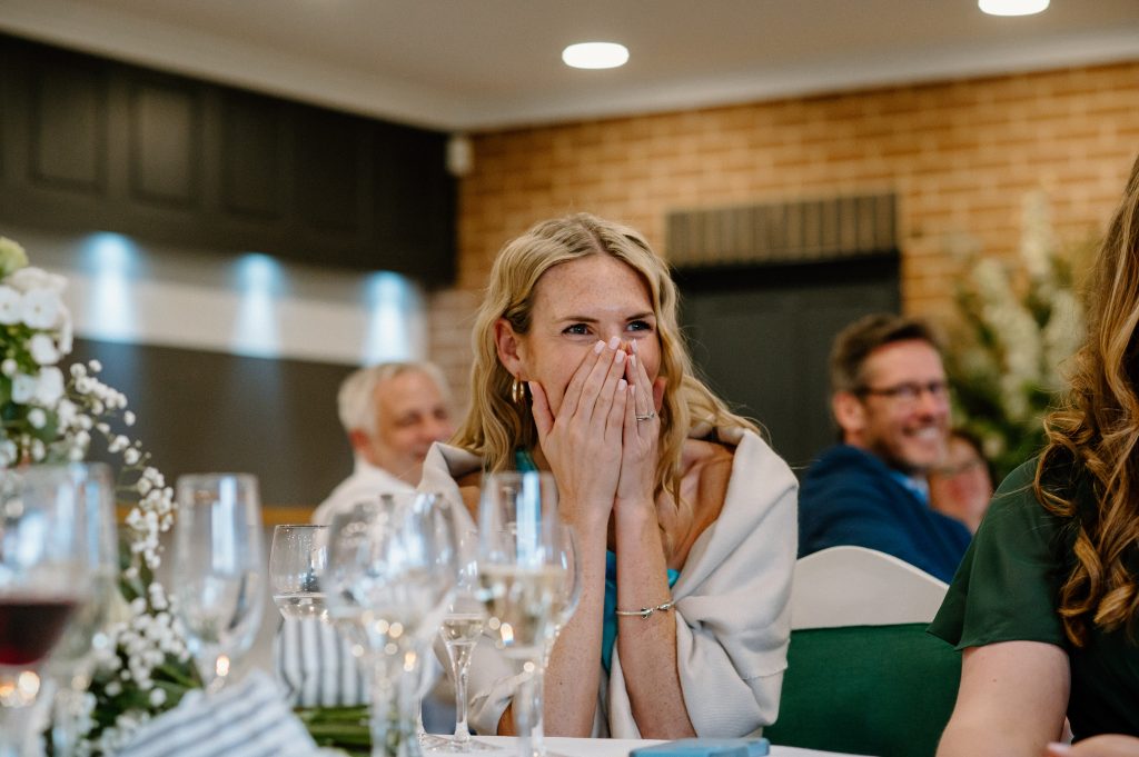 Candid Guest Wedding Speech Reactions, Natural LGBTQ+ Wedding Photography