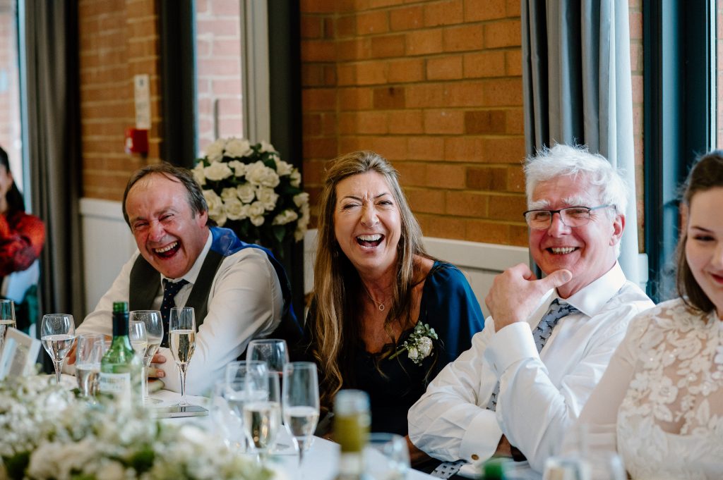 Candid Guest Wedding Speech Reactions, Natural LGBTQ+ Wedding Photography