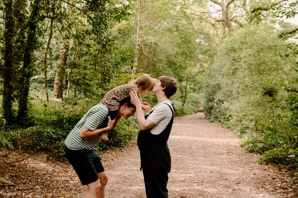 Fun and loving Outdoor Woodland Family Shoot