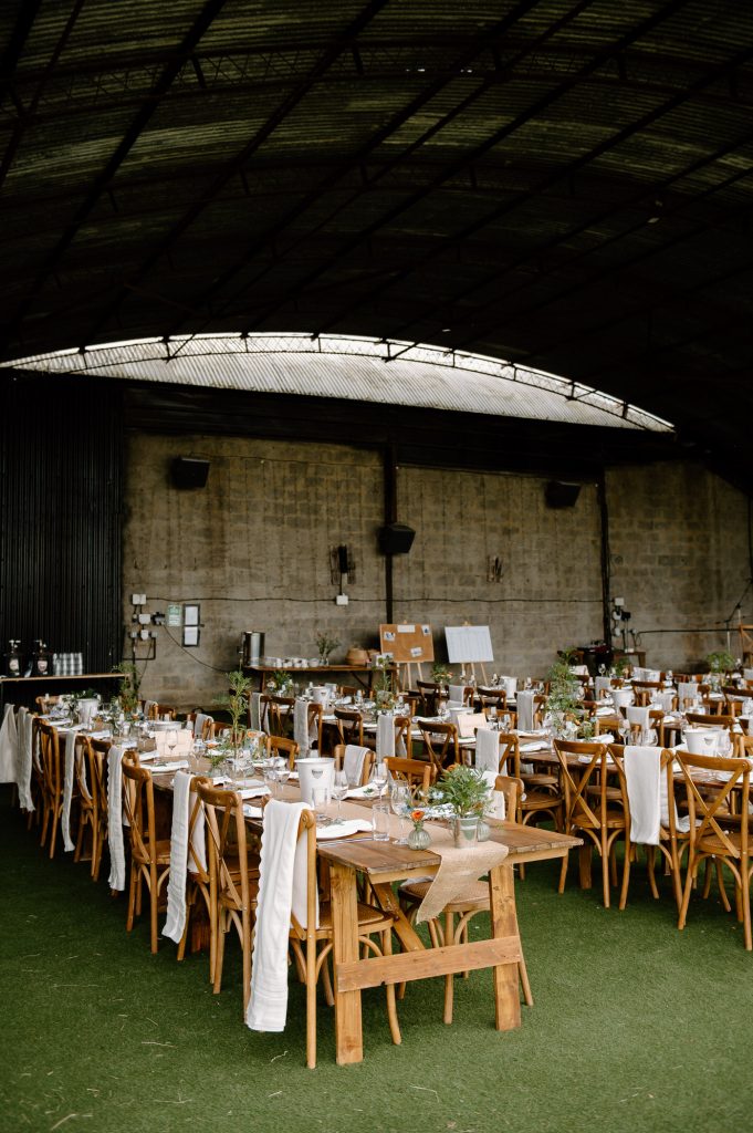 Outdoor Wedding Breakfast - Hangar at The Barn KT9