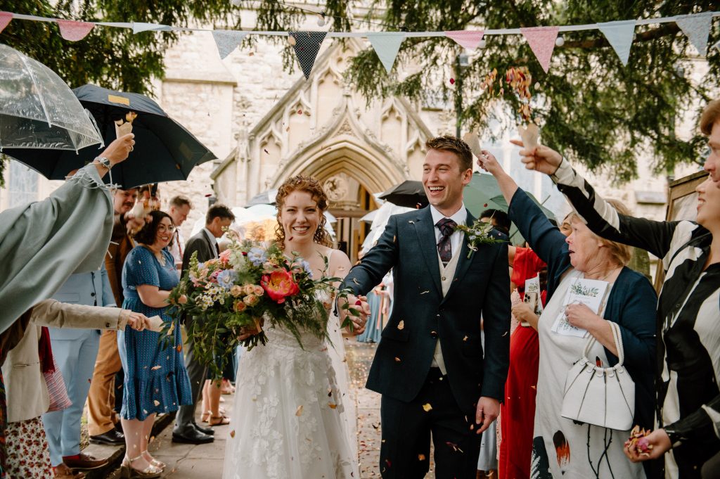 Wedding Confetti Aisle, Beckenham Place Wedding Photography