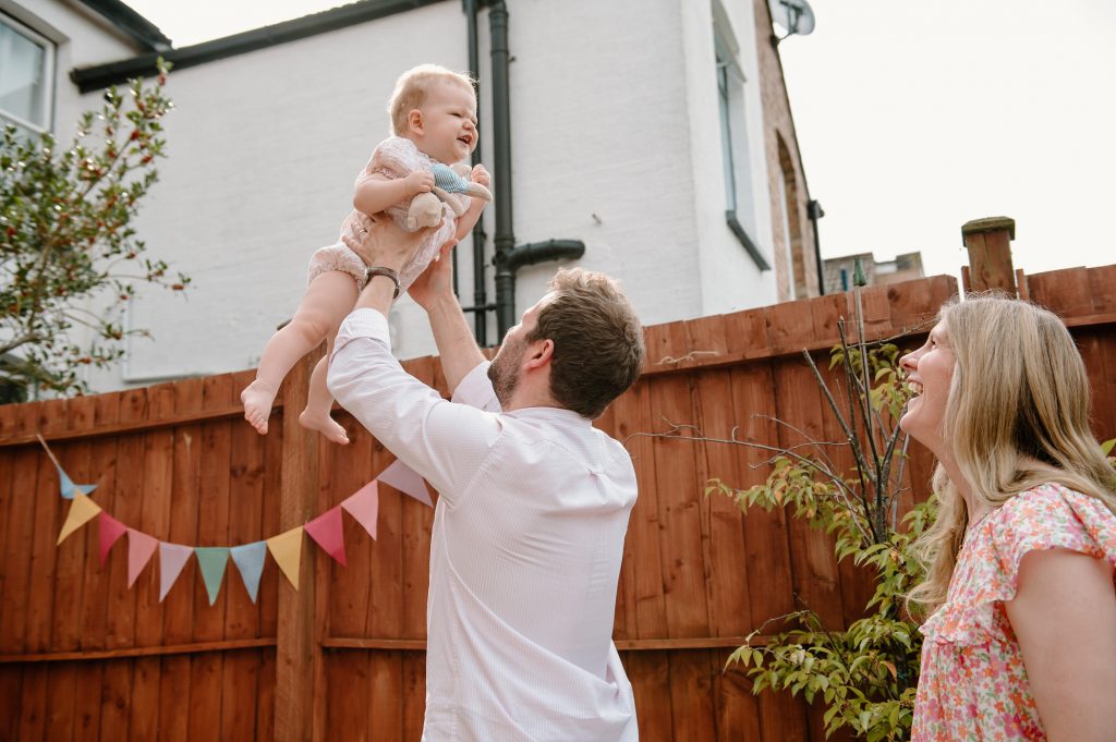 Candid Outdoor Family Photography at Home. 