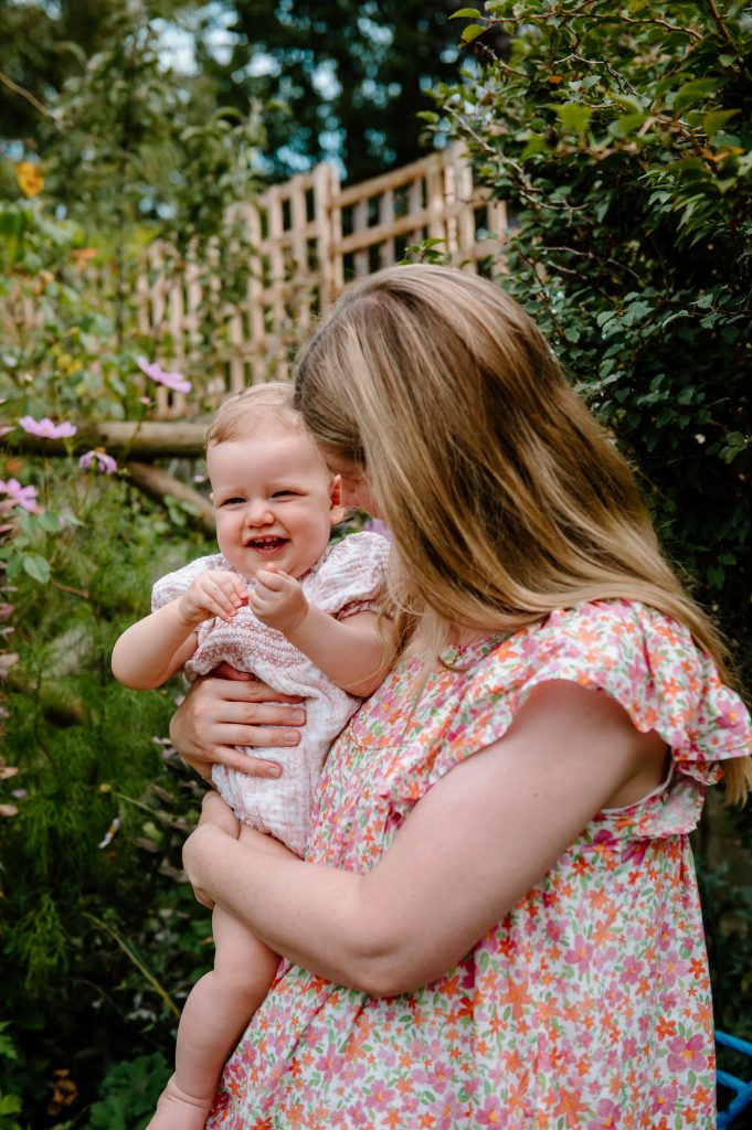 Relaxed and Natural Mother and Daughter Portrait. 
