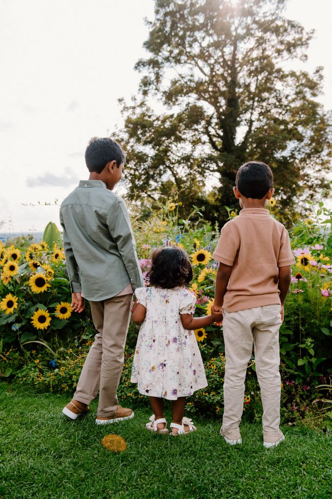 Candid Sibling Portrait. Richmond Park Family Shoot. 