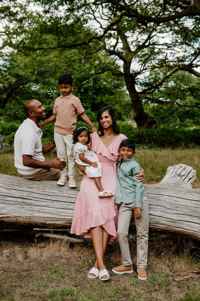 Relaxed and Natural Family Portrait. Richmond Family Shoot at Sunset.