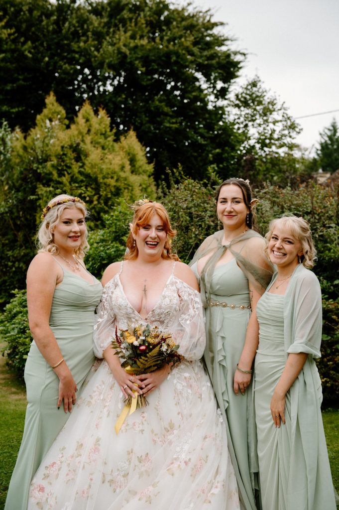 Lord of The Rings Themed Wedding - Bride and her Elvish Bridesmaids 