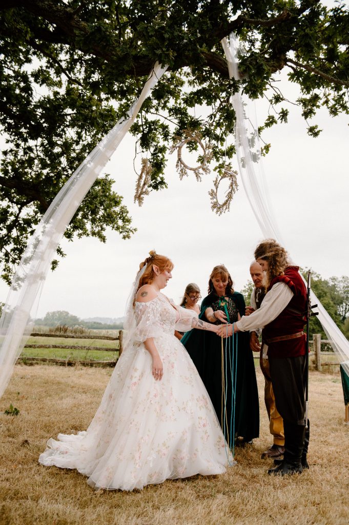 Hand Fasting Outdoor Ceremony - Lord of The Rings Themed Wedding