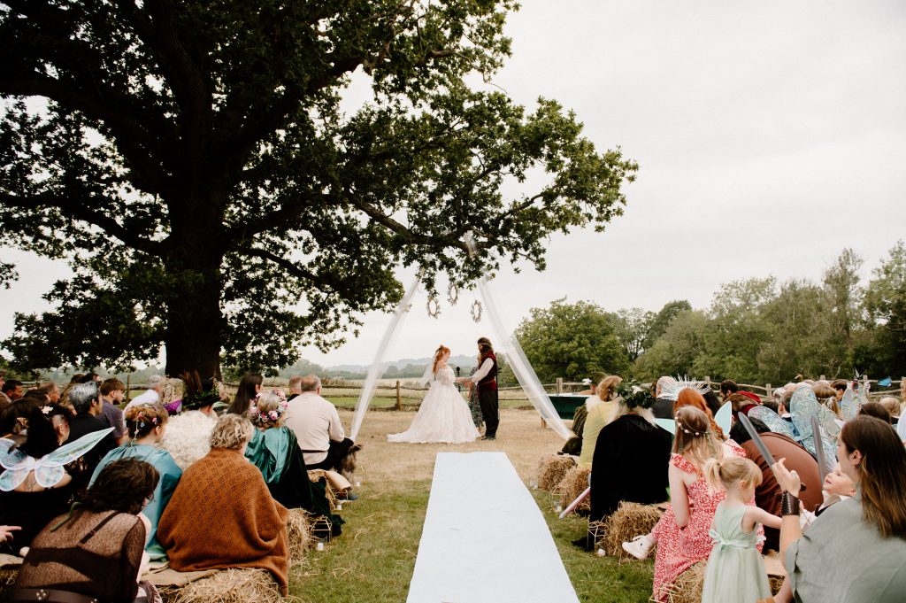 Hand Fasting Outdoor Ceremony - Lord of The Rings Themed Wedding