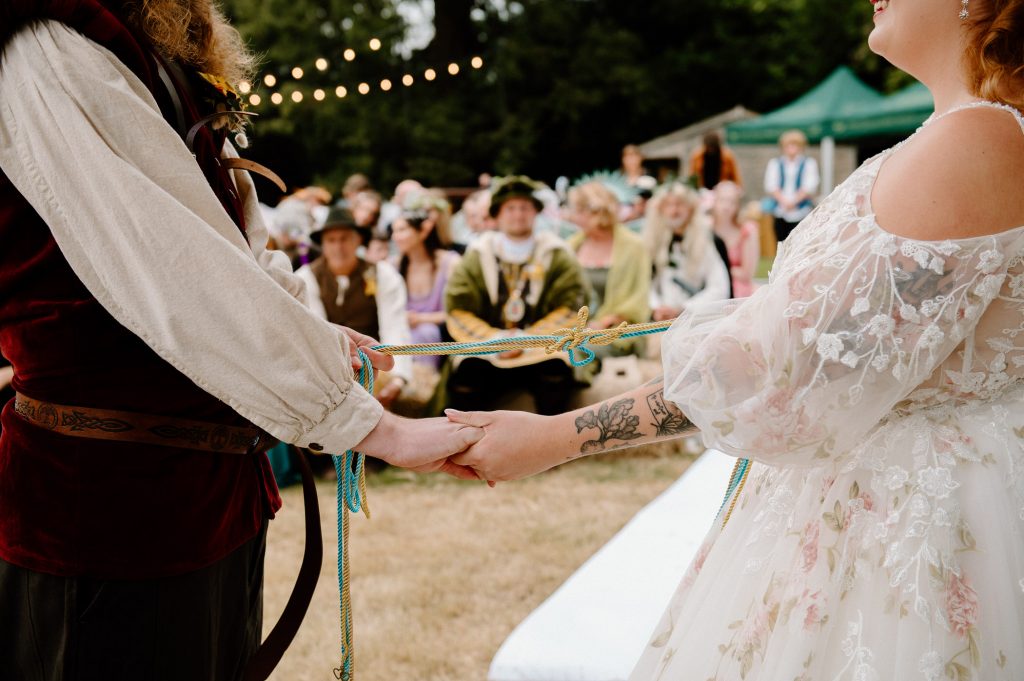 Hand Fasting Outdoor Ceremony - Lord of The Rings Themed Wedding