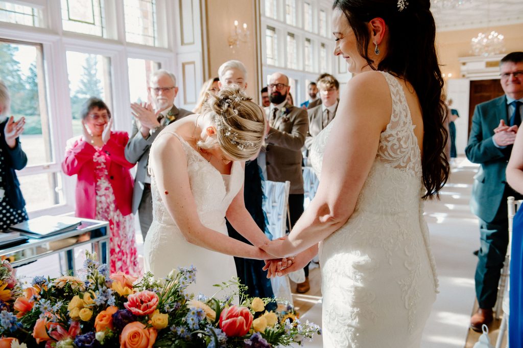 Natural and Candid Wedding Ceremony at Holmewood Hall Wedding Photography