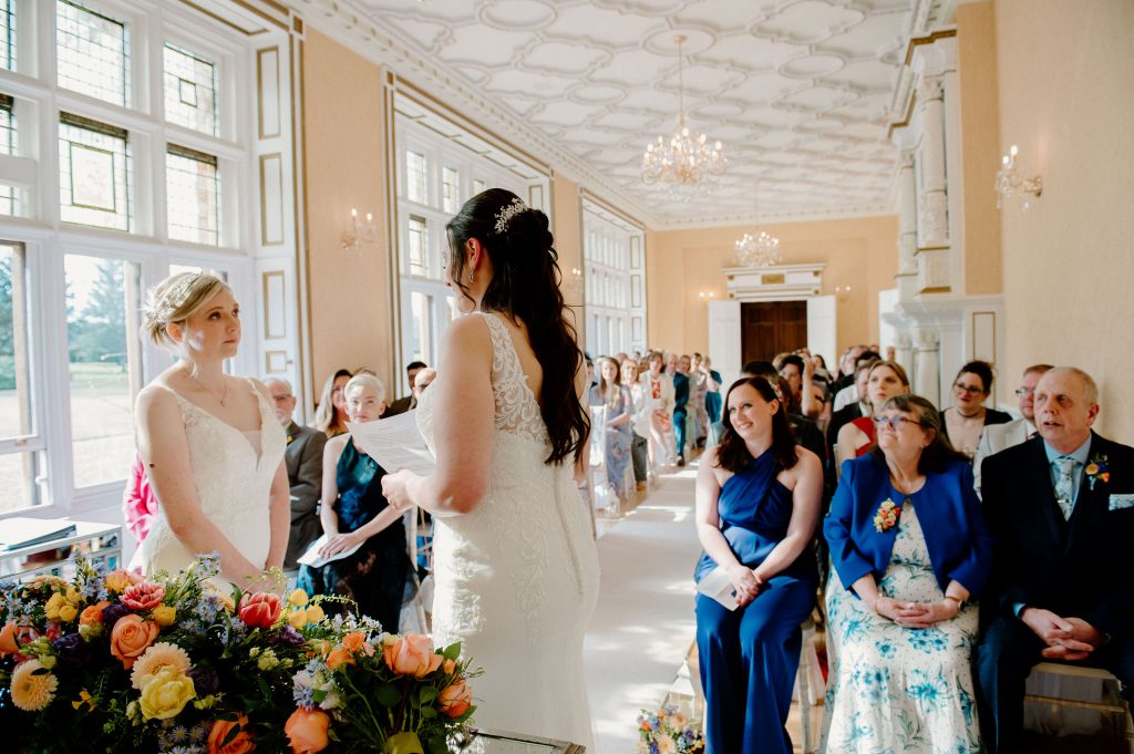 Natural Holmewood Hall Wedding Ceremony  Photography