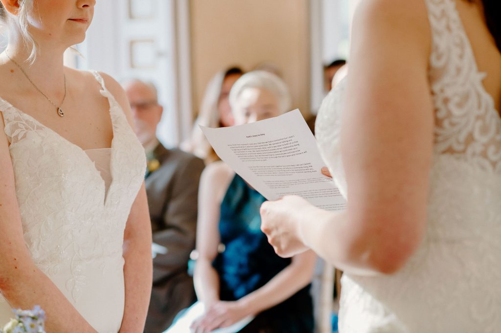 Natural and Candid Wedding Ceremony at Holmewood Hall Wedding Photography