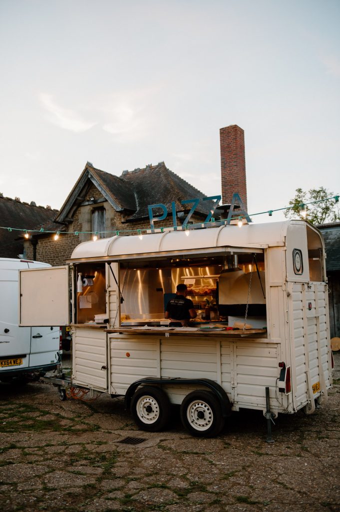 Evening Pizza Van - Oxenford Farm Barn Wedding 
