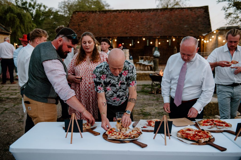 Evening Pizza Van - Oxenford Farm Barn Wedding 