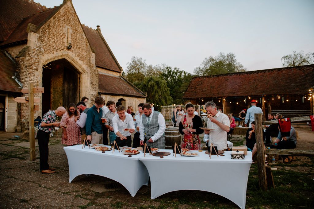 Evening Sunset Food - Oxenford Farm Barn Wedding 