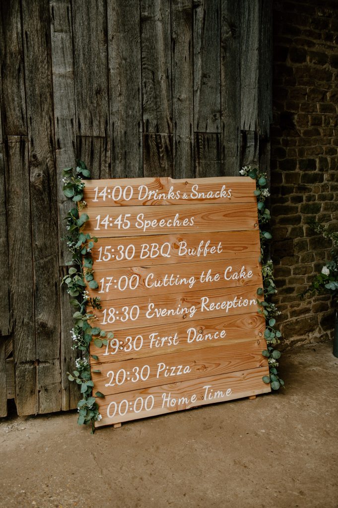 DIY Wedding Sign - Leatherhead Registry Wedding