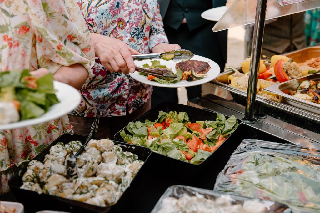 BBQ Wedding Breakfast at Oxenford Farm Barn Wedding - Leatherhead Registry Wedding