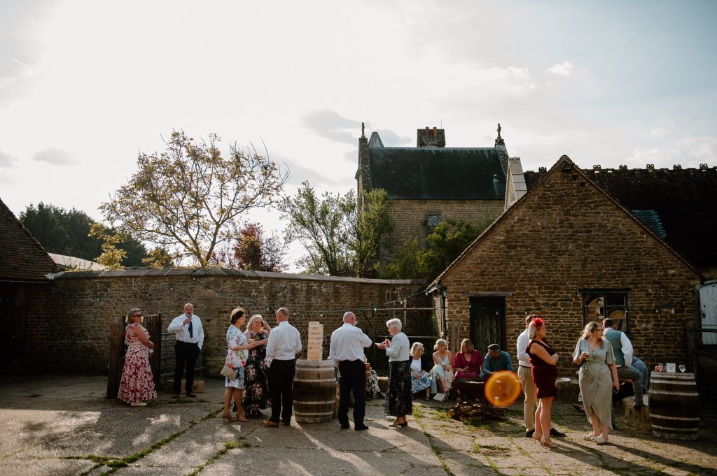 Evening Candid Guest Moments - Oxenford Farm Barn Wedding 