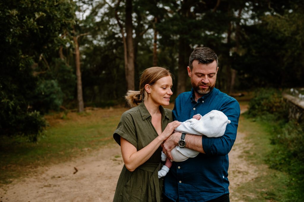 Outdoor Surrey Newborn Family Photography