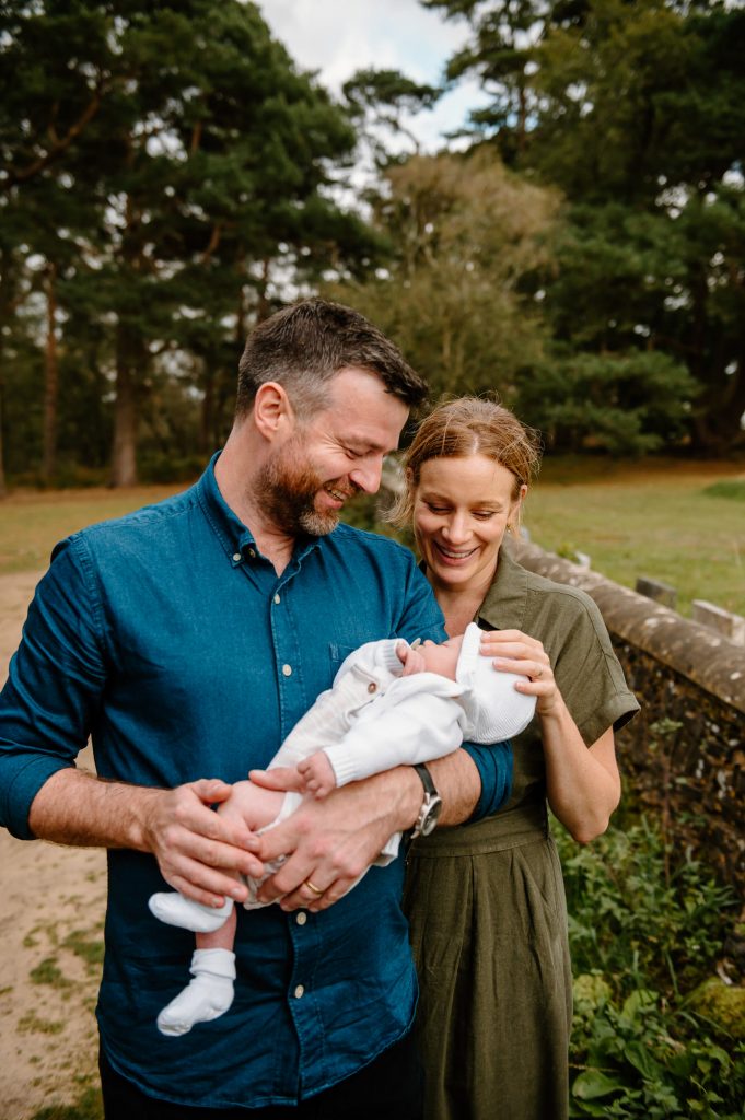 Relaxed Outdoor Family Portrait - Newborn Family Photography