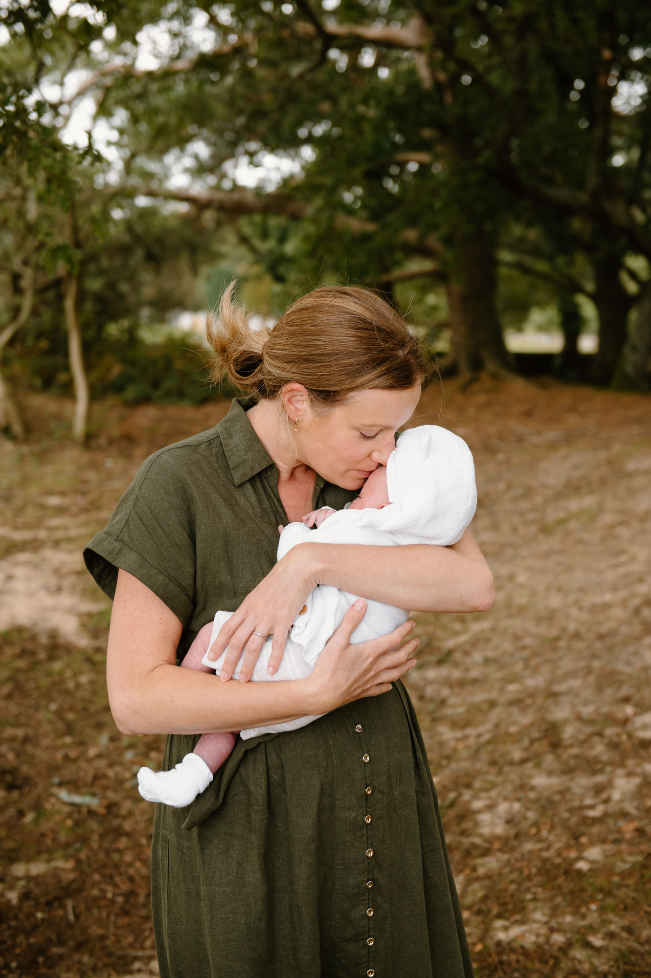 Mother and Newborn Baby - Surrey Family Photography