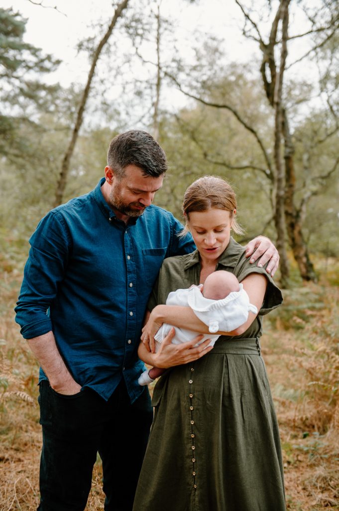 Relaxed Outdoor Family Portrait - Newborn Family Photography